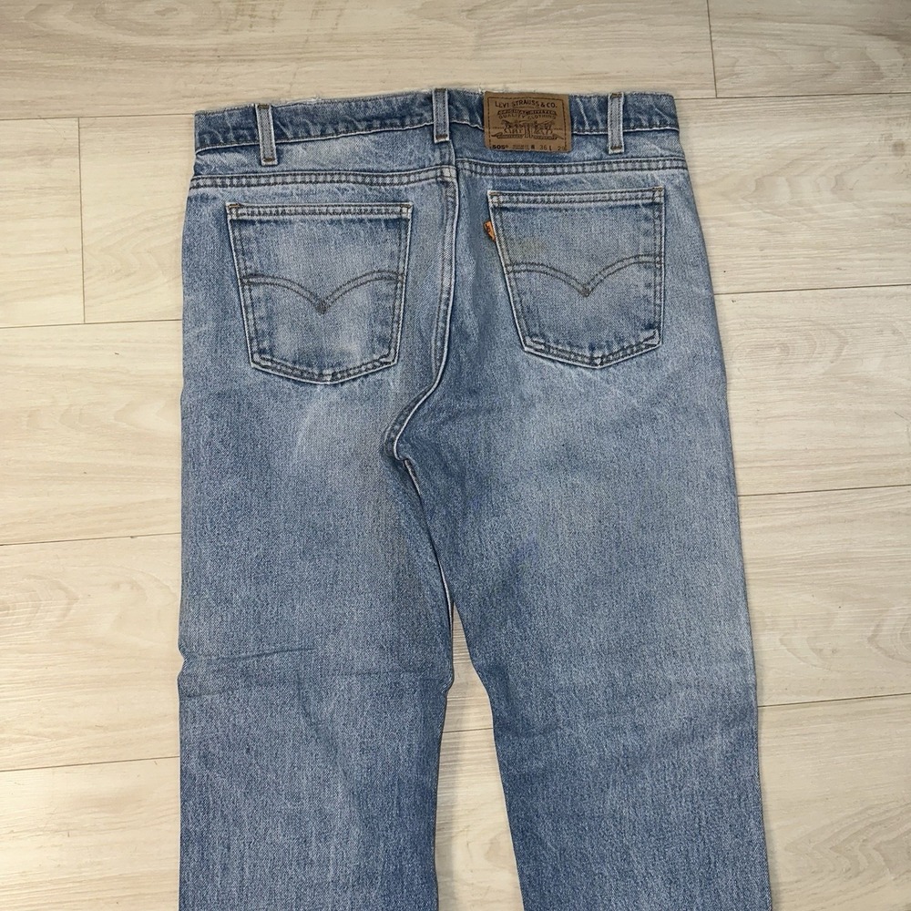 Vintage Levis Jeans Mens 36x29 (Fits 34x29) 505 Orange Tab Straight Leg Faded US